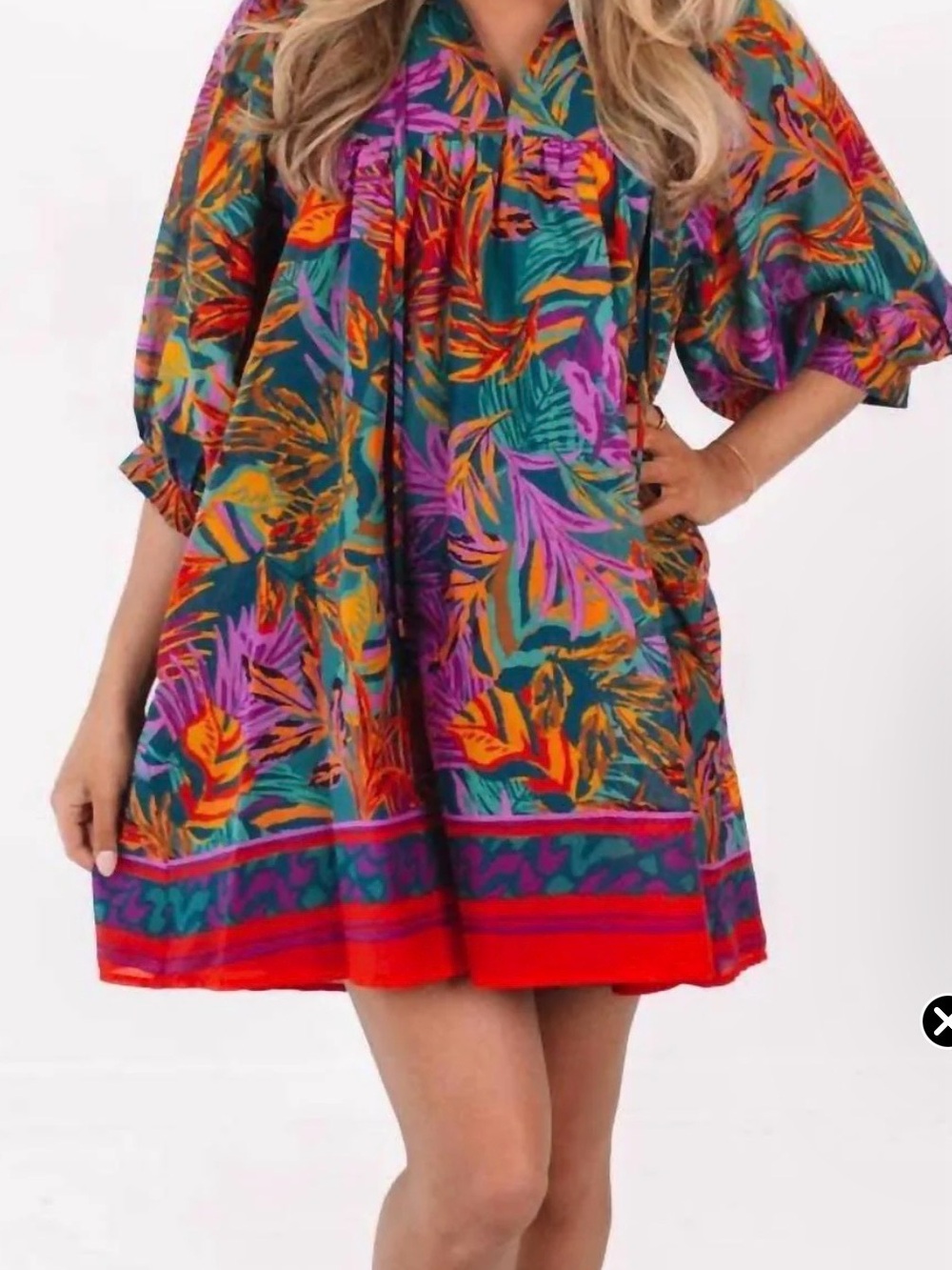 J.Marie Asher Puff Sleeve Dress size small